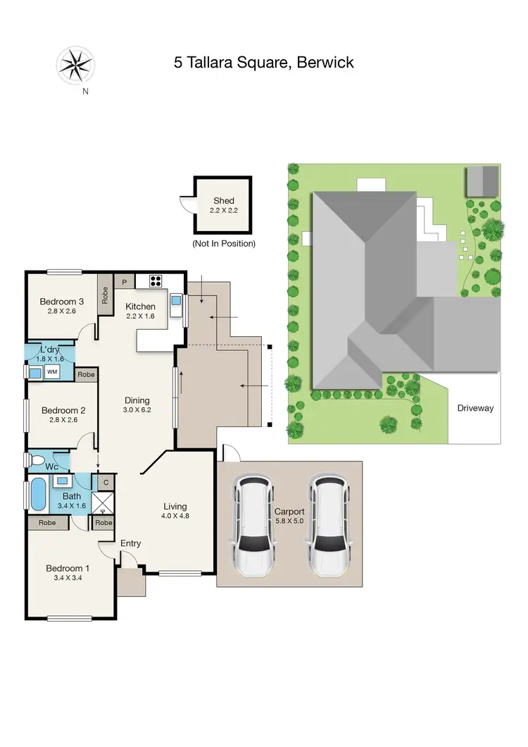 Floorplan of Homely house listing, 5 Tallara Square, Berwick VIC 3806