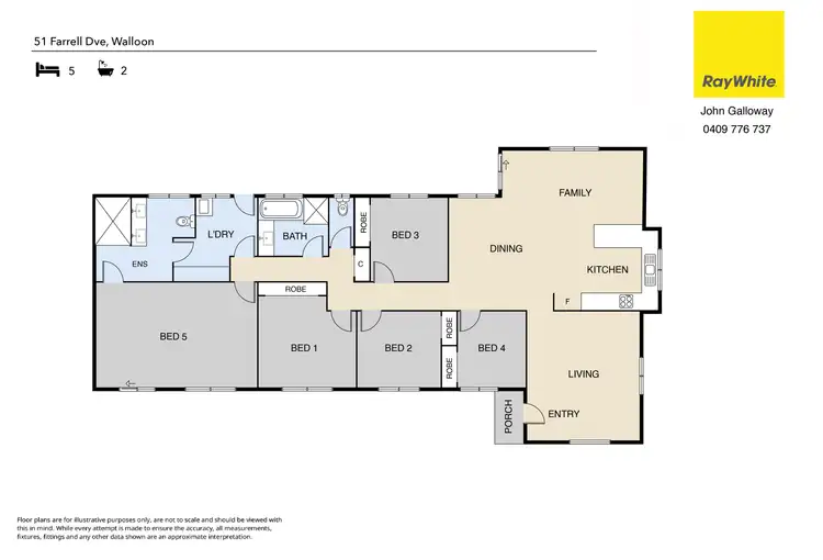Floorplan of Homely house listing, 51 Farrell Drive, Walloon QLD 4306