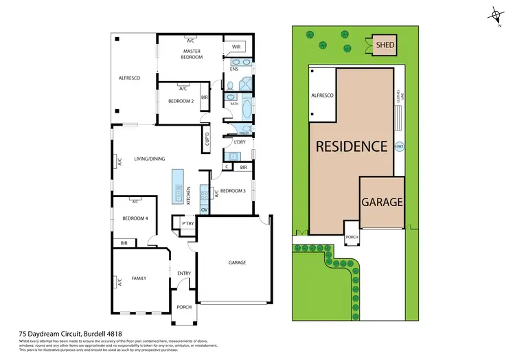 Floorplan of Homely house listing, 75 Daydream Circuit, Burdell QLD 4818