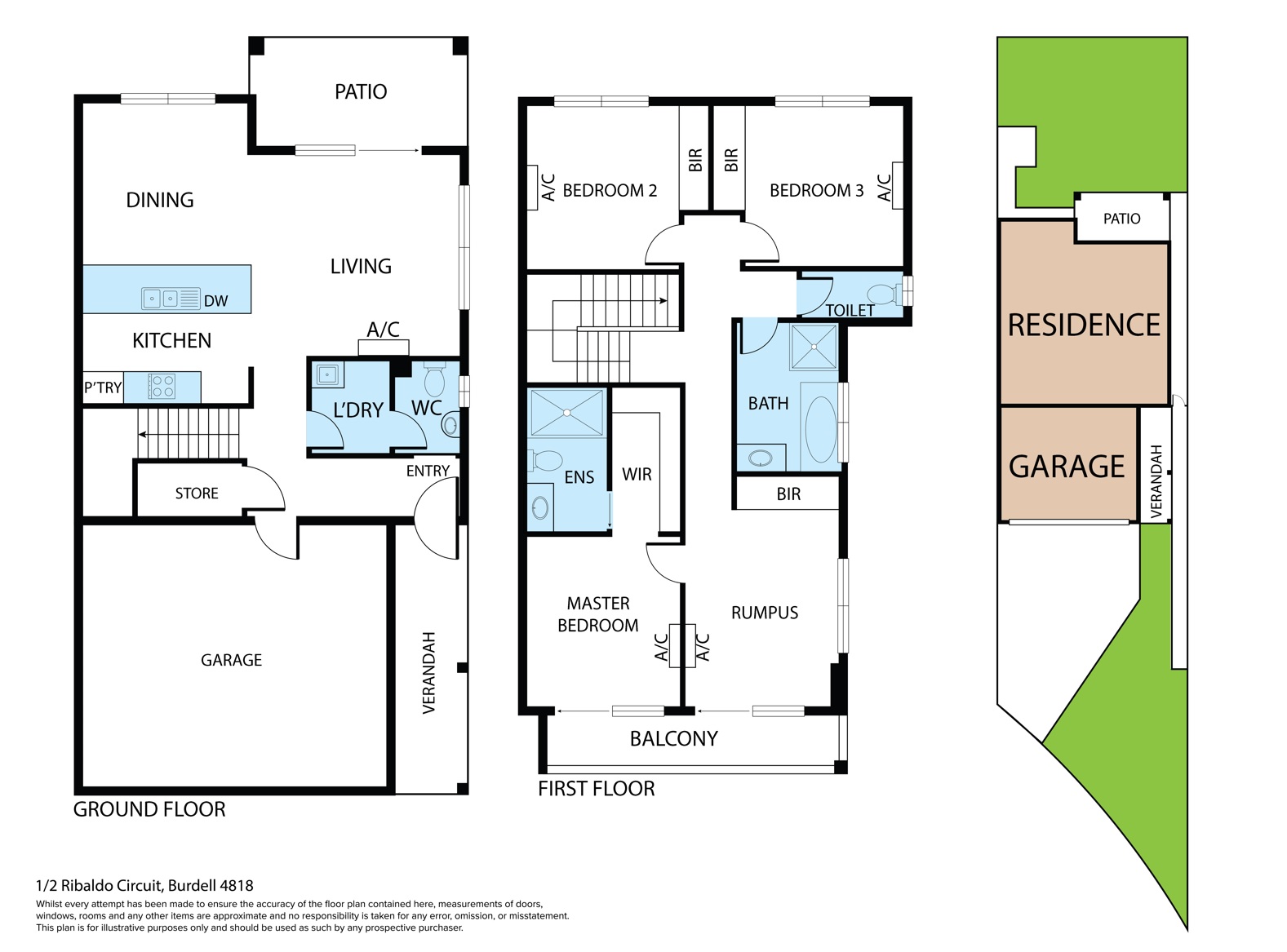 Floorplan of Homely house listing, 1/2 Ribaldo Circuit, Burdell QLD 4818