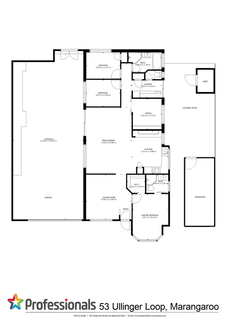 Floorplan of Homely house listing, 53 Ullinger Loop, Marangaroo WA 6064