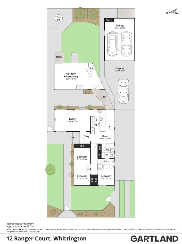 Floorplan of Homely house listing, 12 Ranger Court, Whittington VIC 3219