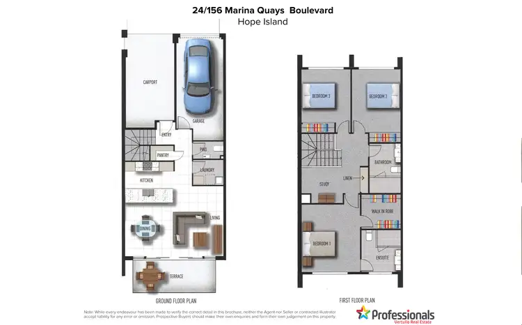 Floorplan of Homely townhouse listing, 24/156 Marina Quays Boulevard, Hope Island QLD 4212