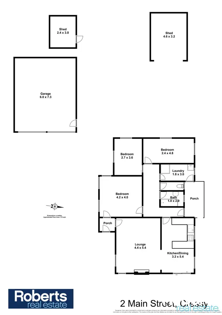 Floorplan of Homely house listing, 2 Main Street, Cressy TAS 7302