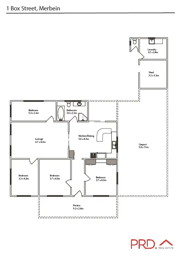 Floorplan of Homely house listing, 1 Box Street, Merbein VIC 3505