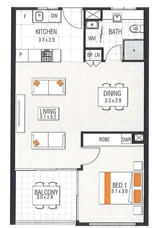 Floorplan of Homely unit listing, 709/79 Smith Street, Darwin City NT 800