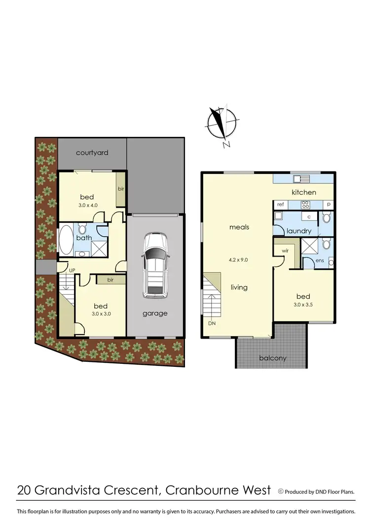 Floorplan of Homely townhouse listing, 20 Grandvista Crescent, Cranbourne West VIC 3977
