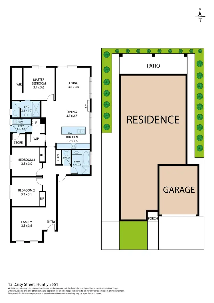 Floorplan of Homely house listing, 13 Daisy Street, Huntly VIC 3551