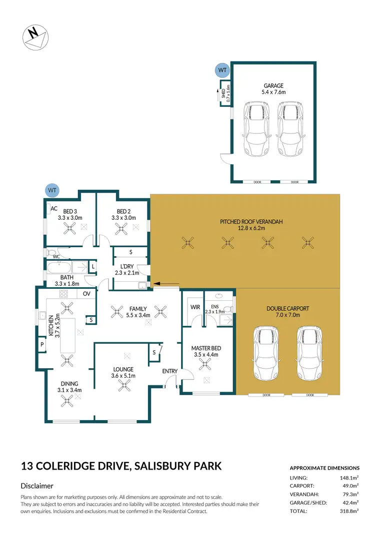 Floorplan of Homely house listing, 13 Coleridge Drive, Salisbury Park SA 5109