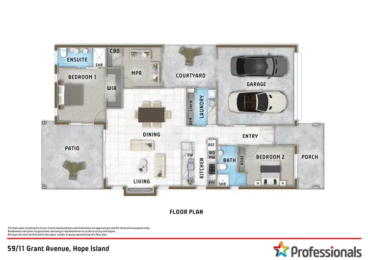 Floorplan of Homely house listing, 59/11 Grant Avenue, Hope Island QLD 4212