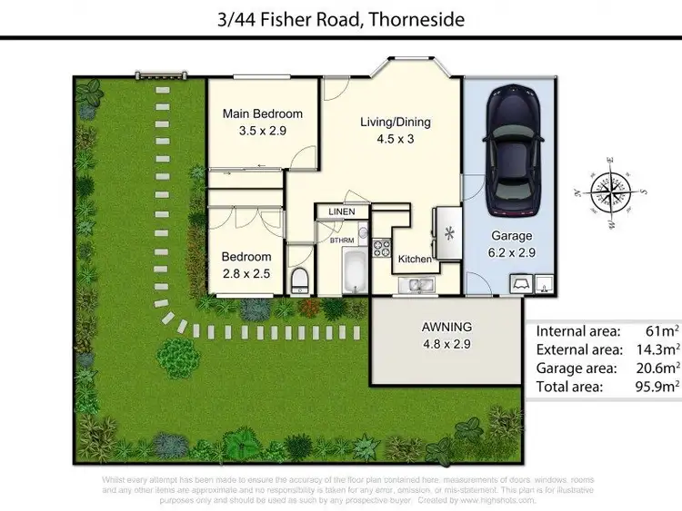 Floorplan of Homely villa listing, 3/44 Fisher Road, Thorneside QLD 4158