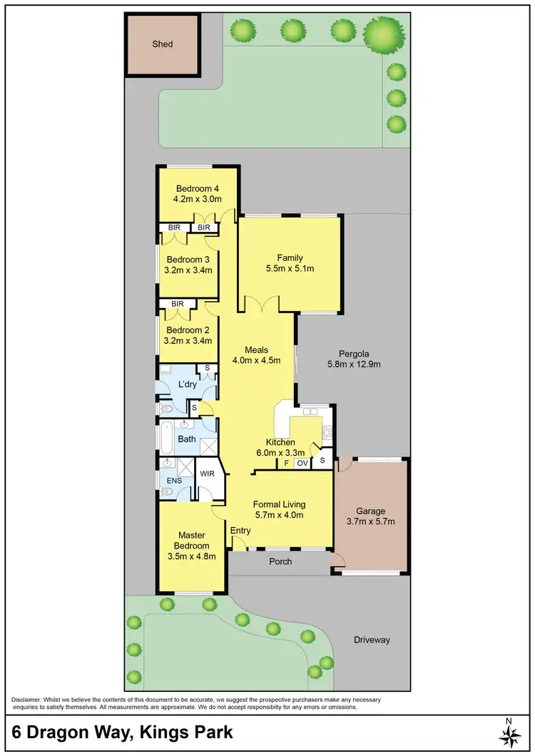 Floorplan of Homely house listing, 6 Dragon Way, Kings Park VIC 3021