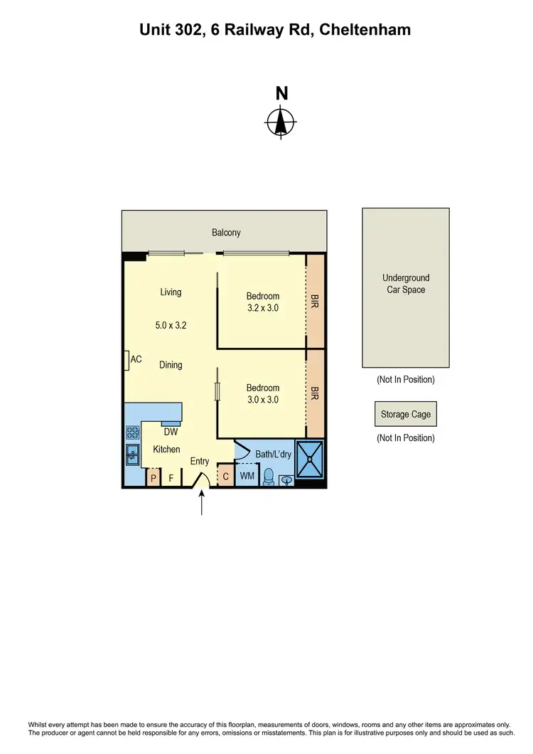 Floorplan of Homely apartment listing, 302/6 Railway Road, Cheltenham VIC 3192