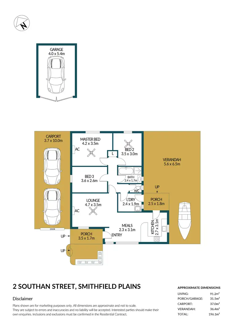 Floorplan of Homely house listing, 2 Southan Street, Smithfield Plains SA 5114