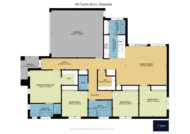 Floorplan of Homely house listing, 66 Curtin Drive, Deanside VIC 3336