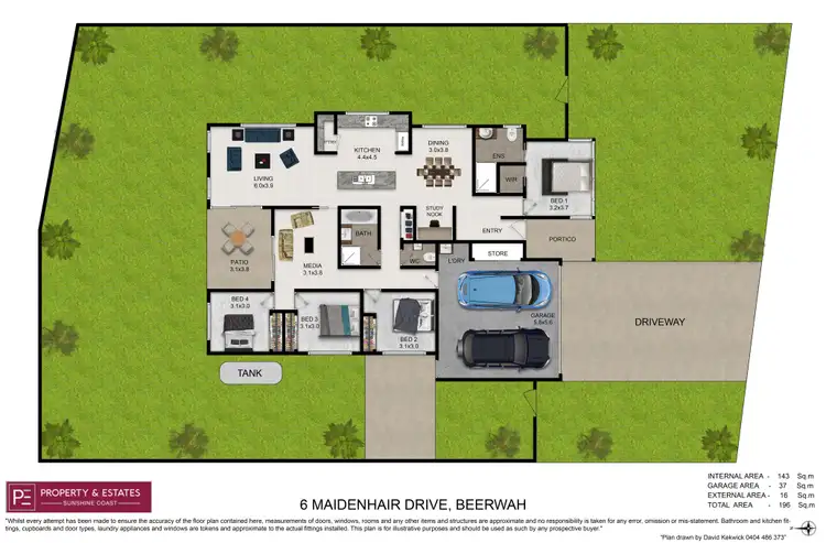 Floorplan of Homely house listing, 6 Maidenhair Drive, Beerwah QLD 4519