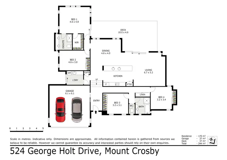 Floorplan of Homely house listing, 524 George Holt Drive, Mount Crosby QLD 4306