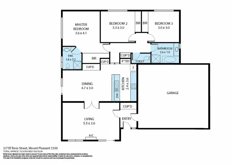 Floorplan of Homely house listing, 3/719 Tress Street, Mount Pleasant VIC 3350