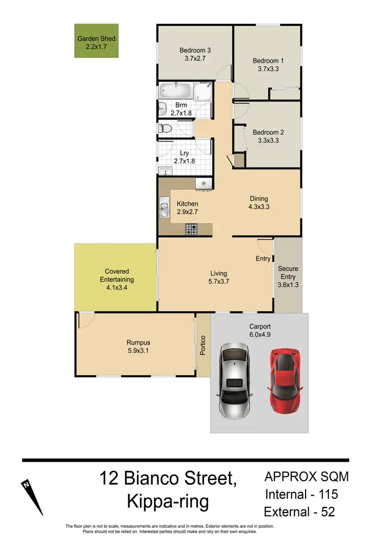 Floorplan of Homely house listing, 12 Bianco Street, Kippa-Ring QLD 4021