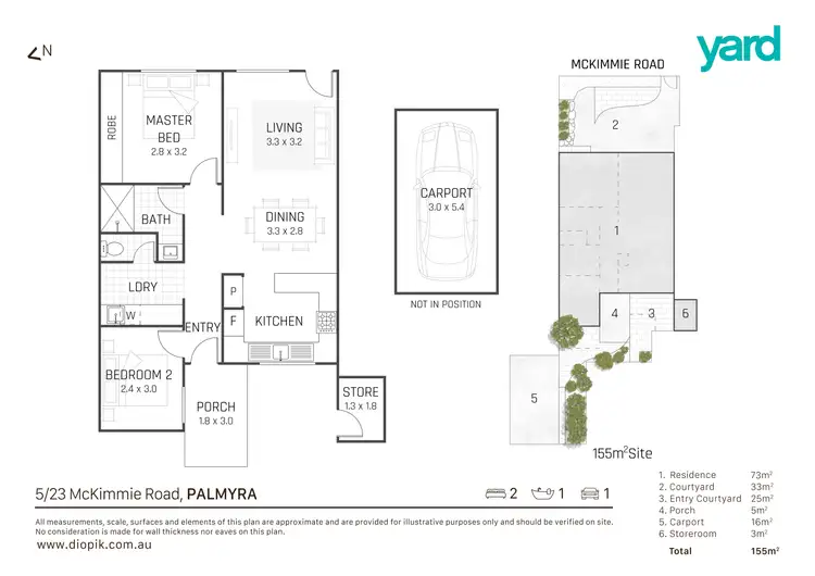Floorplan of Homely villa listing, 5/23 McKimmie Road, Palmyra WA 6157
