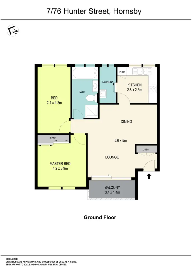 Floorplan of Homely apartment listing, 7/76 Hunter Street, Hornsby NSW 2077