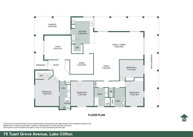 Floorplan of Homely house listing, 79 Tuart Grove Avenue, Lake Clifton WA 6215