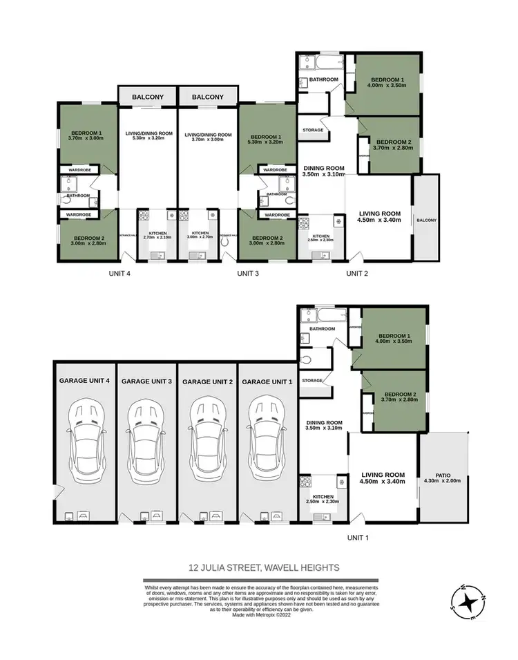 Floorplan of Homely block of units listing, 12 Julia Street, Wavell Heights QLD 4012