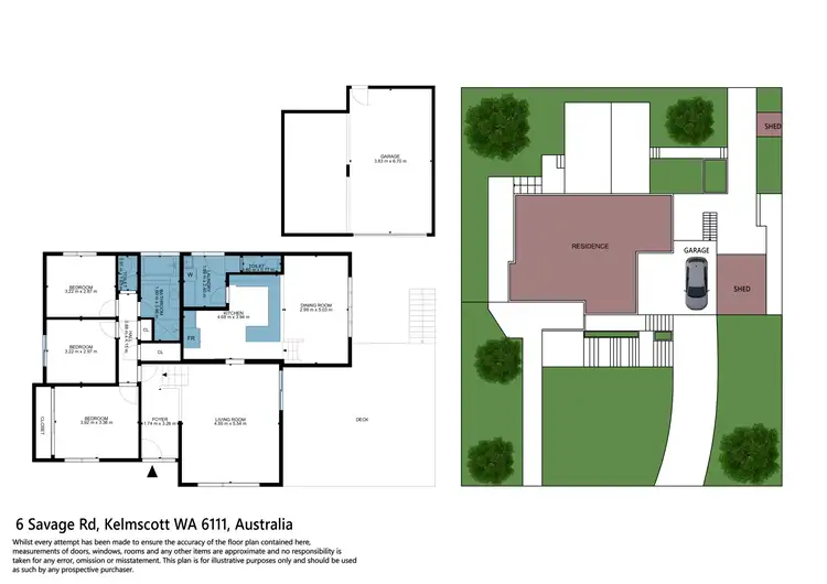 Floorplan of Homely house listing, 6 Savage Road, Kelmscott WA 6111