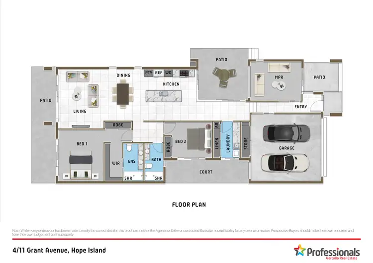 Floorplan of Homely house listing, 4/11 Grant Avenue, Hope Island QLD 4212