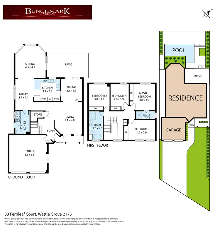 Floorplan of Homely house listing, 33 Fernleaf Court, Wattle Grove NSW 2173