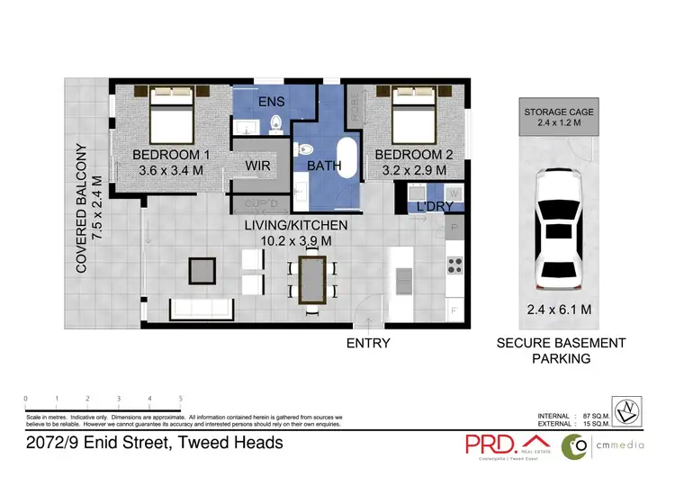 Floorplan of Homely unit listing, 2072/9 Enid Street, Tweed Heads NSW 2485