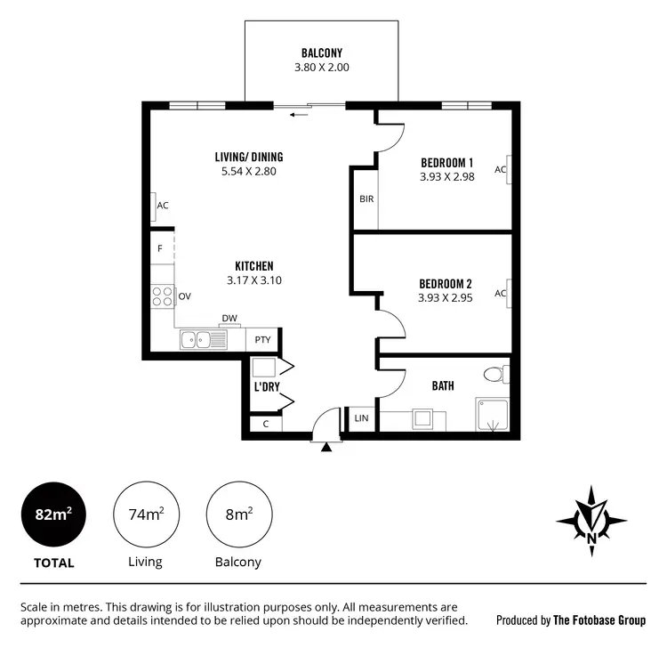 Floorplan of Homely apartment listing, 8/51 Victoria Parade, Mawson Lakes SA 5095
