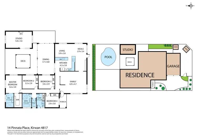 Floorplan of Homely house listing, 14 Pinnata Place, Kirwan QLD 4817
