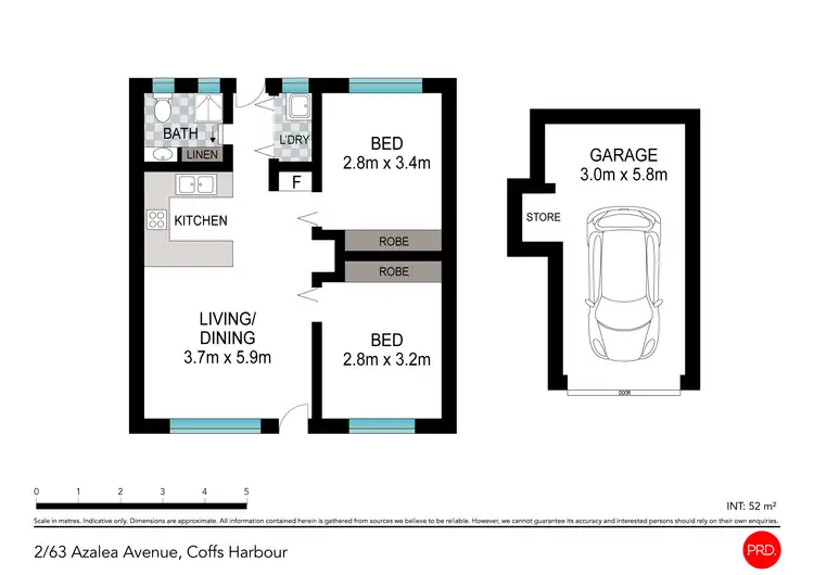 Floorplan of Homely unit listing, 2/63 Azalea Avenue, Coffs Harbour NSW 2450