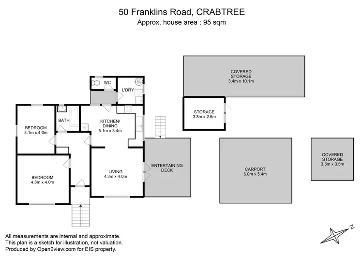 Floorplan of Homely house listing, 50 Franklins Road, Crabtree TAS 7109
