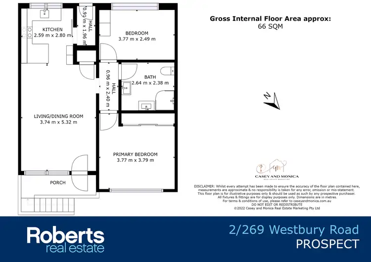Floorplan of Homely unit listing, 2/269 Westbury Road, Prospect TAS 7250