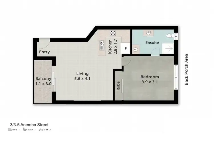Floorplan of Homely apartment listing, 3/3-5 Anembo Street, Surfers Paradise QLD 4217