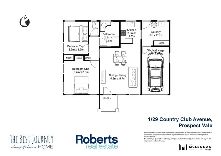 Floorplan of Homely unit listing, 1/29 Country Club Avenue, Prospect Vale TAS 7250