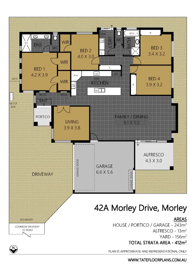 Floorplan of Homely house listing, 42A Morley Drive East, Morley WA 6062