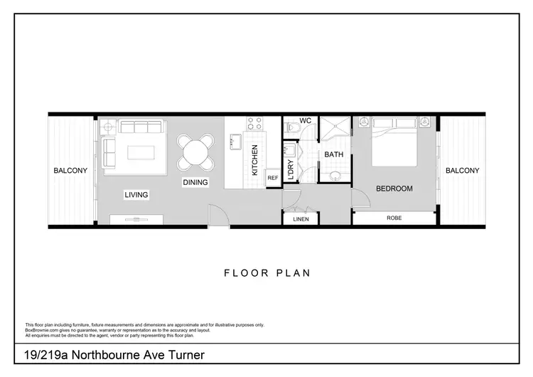 Floorplan of Homely apartment listing, 19/219a Northbourne Ave, Turner ACT 2612