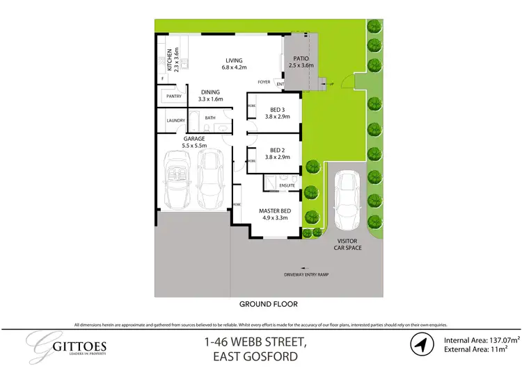 Floorplan of Homely villa listing, 1/46 Webb Street, East Gosford NSW 2250