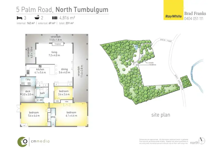Floorplan of Homely rural property listing, 5 Palm Road, North Tumbulgum NSW 2490