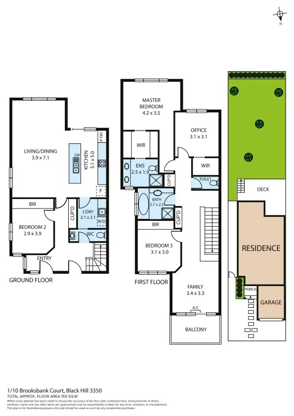 Floorplan of Homely house listing, 1/10 Brooksbank Ct, Black Hill VIC 3350