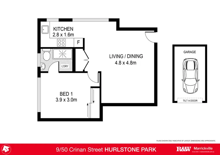 Floorplan of Homely apartment listing, 9/50 Crinan Street, Hurlstone Park NSW 2193