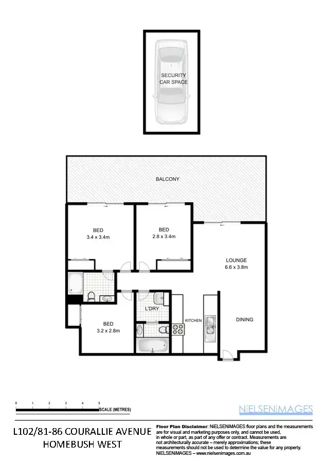 Floorplan of Homely apartment listing, L102/81-86 Courallie Ave, Homebush West NSW 2140