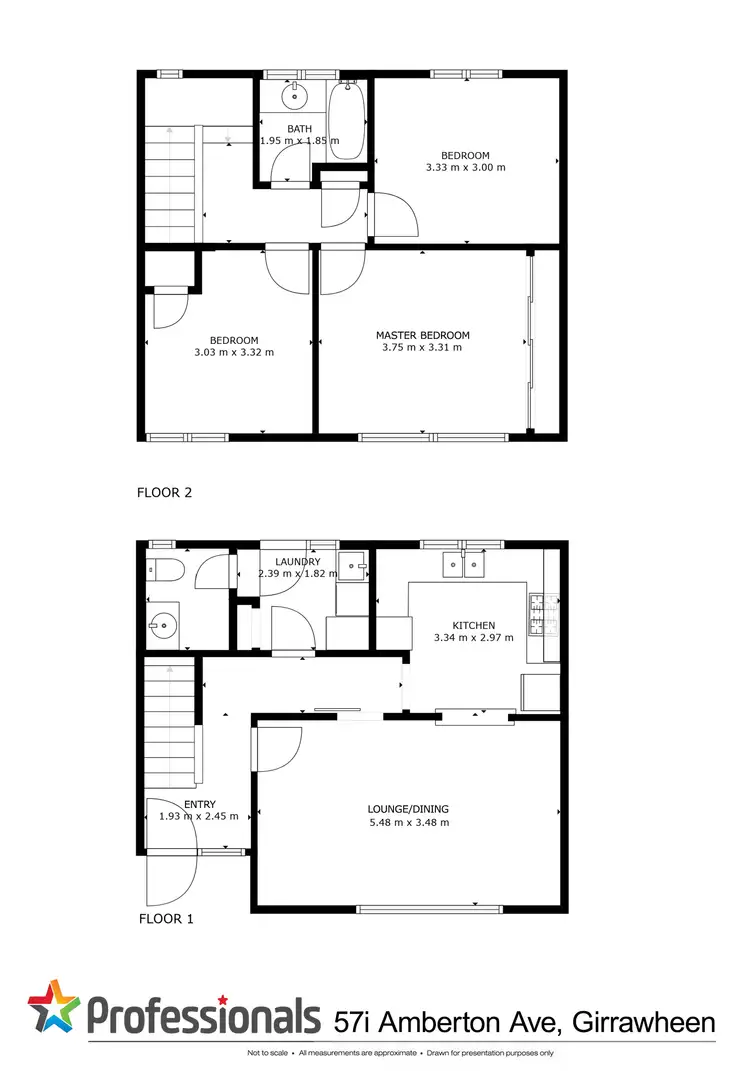 Floorplan of Homely townhouse listing, 57I Amberton Avenue, Girrawheen WA 6064