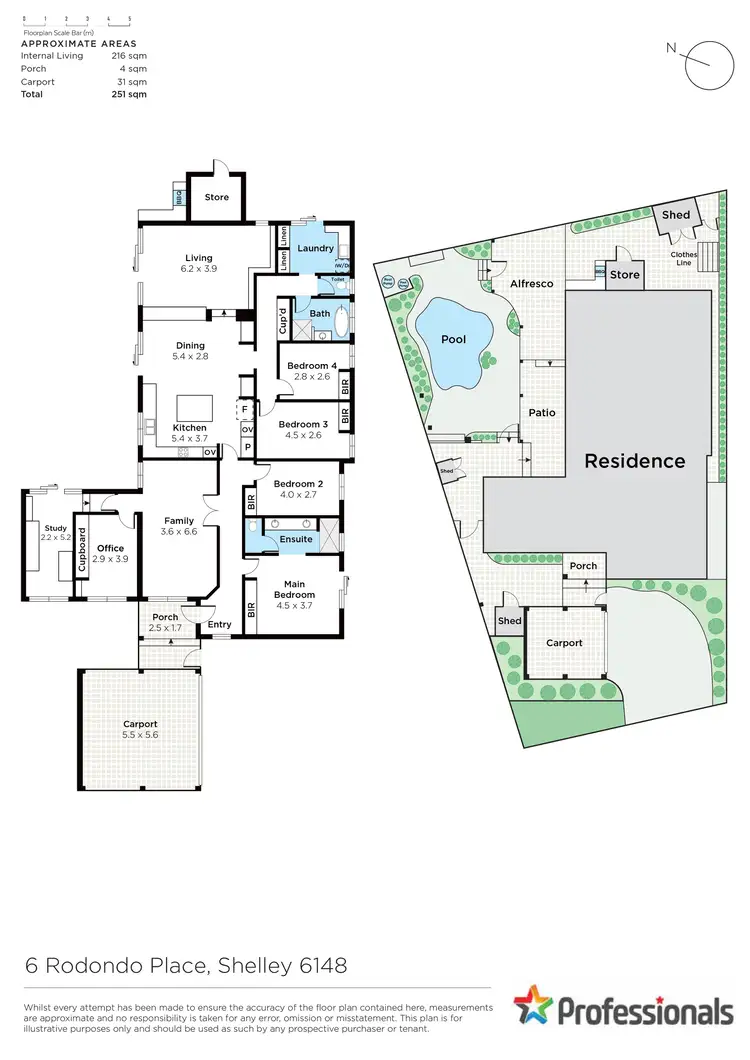 Floorplan of Homely house listing, 6 Rodondo Place, Shelley WA 6148