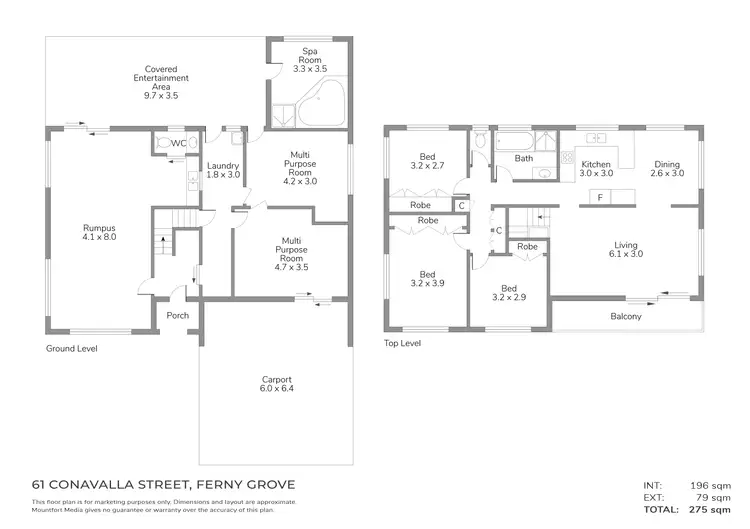Floorplan of Homely house listing, 61 Conavalla Street, Ferny Grove QLD 4055
