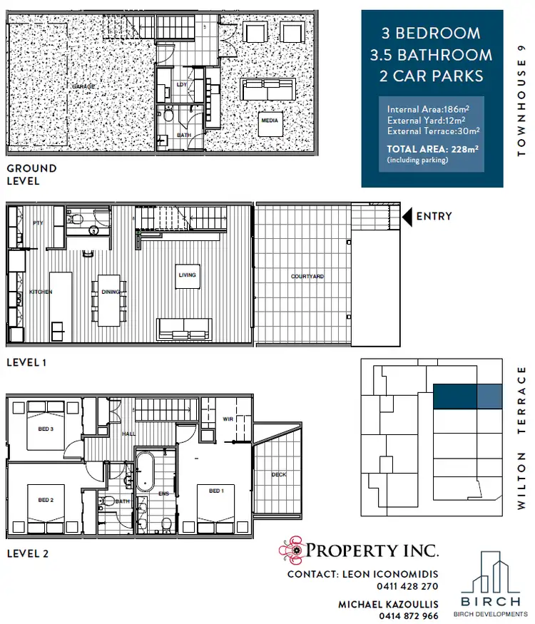 Floorplan of Homely townhouse listing, 9/45 Wilton Terrace, Yeronga QLD 4104