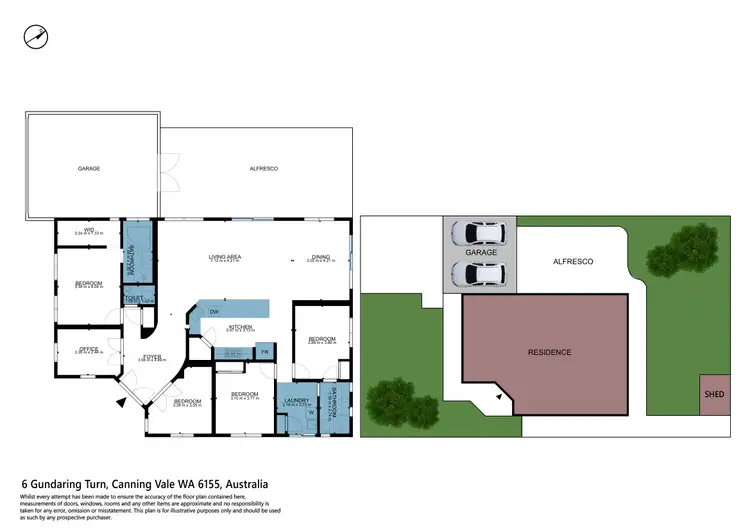 Floorplan of Homely house listing, 6 Gundaring Turn, Canning Vale WA 6155